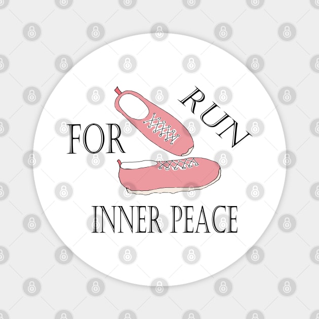 Run For Inner Peace Magnet by Repeat Candy